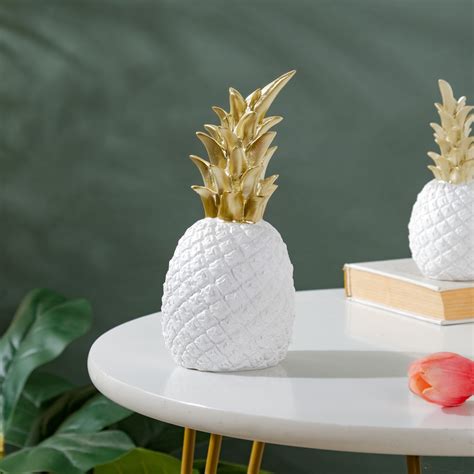 Pineapple Decor White Medium Online - Premium Decor Object | Nestasia