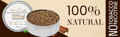White Leaf Tobacco & Nicotine Free Smoking Mixture With 100% Natural ...