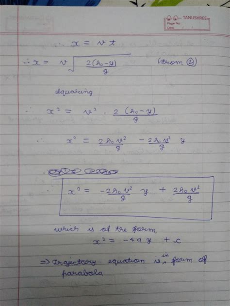 A projectile is fired horizontally with a velocity v. Show that its ...
