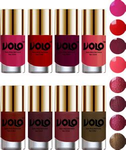 Volo High-Shine Long Lasting Non Toxic Professional Nail Polish Set of ...