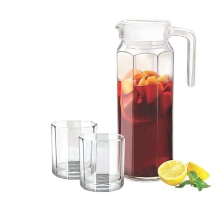 Buy Mazaro Italian Glass jug Pitcher with with lid iced Tea Pitcher ...