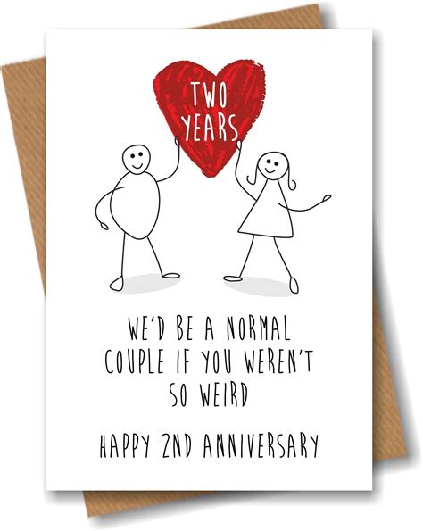 Old English Co. Happy 2nd Anniversary Card - Cotton Anniversary ...