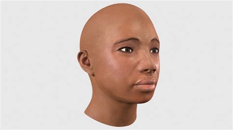 3D African American Female Head model | 3D Molier International