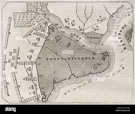 Constantinople map hi-res stock photography and images - Alamy
