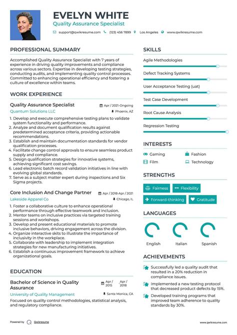 10+ Quality Assurance Specialist Resume Samples & Templates for 2025
