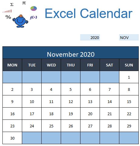 Calendar Dashboard Excel 的图像结果