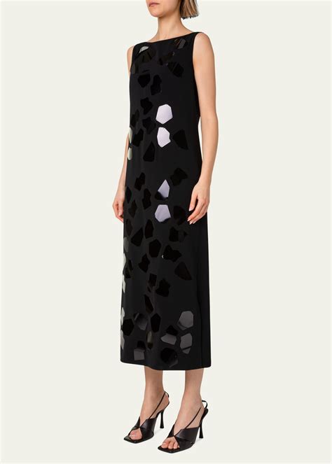 Akris punto Midi Tunic Dress with Extra-Large Kaleidoscope Sequins ...
