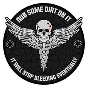 Rub Some Dirt on It Patch - Crisp PVC Tactical Patch - 3 Inches Morale ...