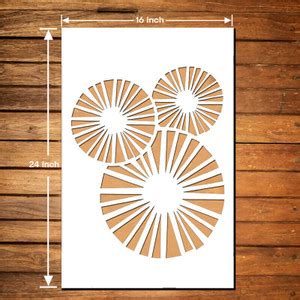 ARandNJ Painting Wall Stencils Pack of 1 (Size:- 16X24 Inch) GEOMETRIC ...