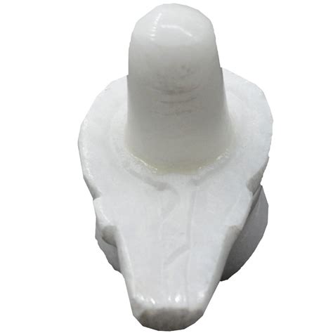 AFH God Lord Shiva White Shivlinga Idol for Car Dashboard, Home, Office ...