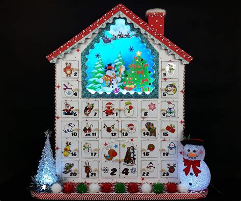 Light Up Cardboard Advent Calendar - nerdyKat