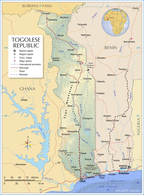 Political Map of Togo - Nations Online Project