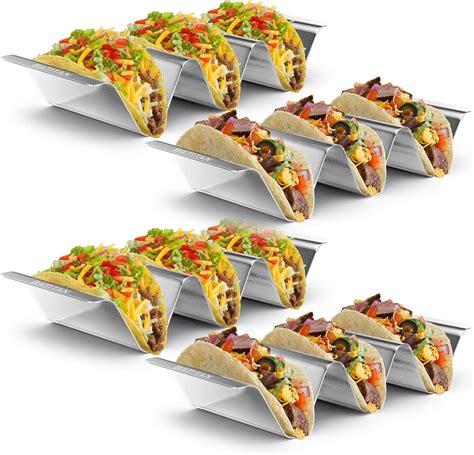 Taco Holder, Taco Stand, Taco Holders Set of 4, Stainless Steel Taco ...