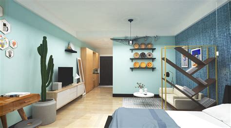 一室一厅小户型装修图片客厅宜家风格-房天下装修效果图