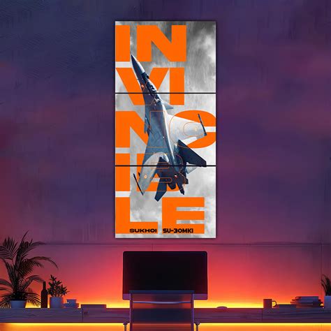 SUKHOI SU30 MKI Invincible Split Poster – Frame Kro