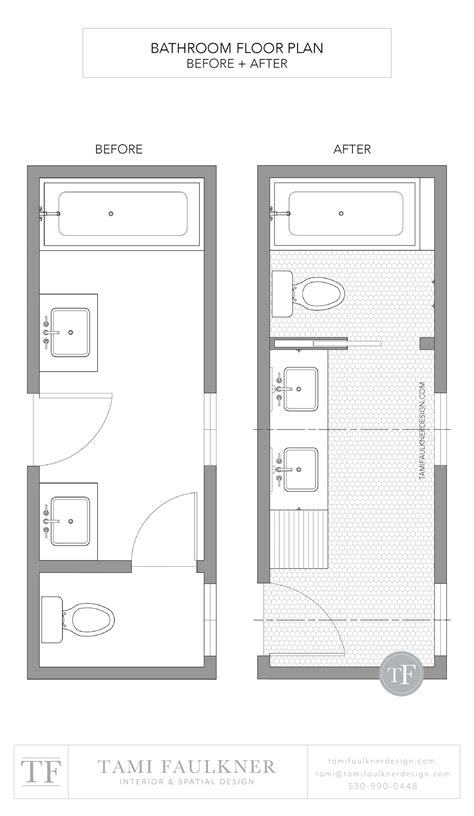 BATHROOM FLOOR PLAN - BEFORE AND AFTER - SMALL CHANGES WITH BIG ...