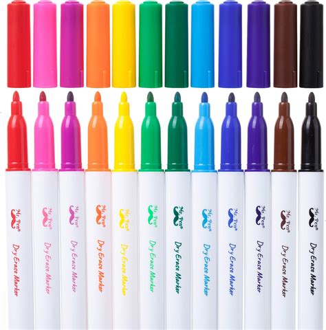 Mr. Pen- Dry Erase Markers, 12 Pack, Assorted Colors, White Board ...