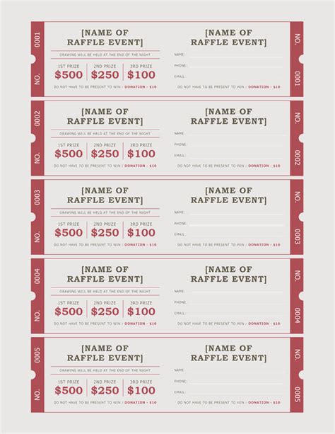 45+ Free Raffle Ticket Templates | Make Your Own Tickets