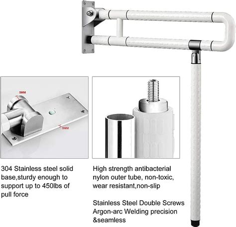 Famard Foldable Stainless Toilet Grab Bars with Textured India | Ubuy
