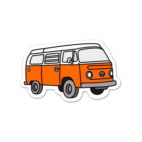 Orange Mini Bus Sticker – STICK IT UP