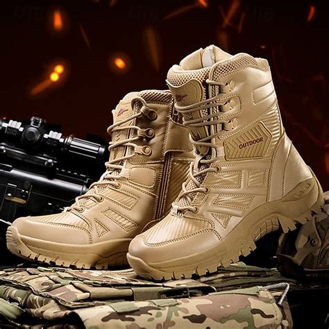 Bottes tactiques militaires pour hommes avec semelle antidérapante ...