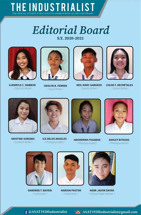 Image result for Editorial Board Examples