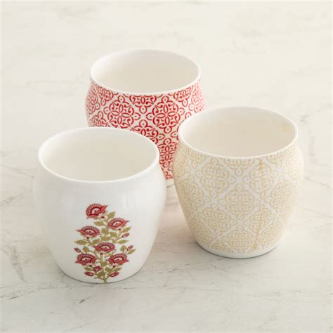Buy Mandarin Printed Sets - Bone China - Kullhad Set - 8 cm L x 8 cm W ...