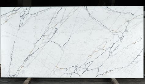 Artificial stone calacatta white grey gold vein marble looks Quartz for ...