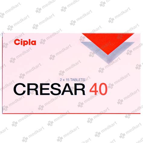 CRESAR 40MG TABLET 15'S, Price, Composition & Generic Alternatives ...