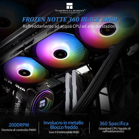 Buy Thermalright Frozen Notte 360 Black ARGB Water Cooling CPU Cooler ...