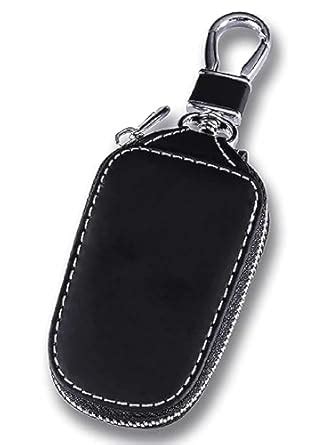 AUGEN Car Key Case, Genuine Leather Car Smart Key Chain Keychain Holder ...