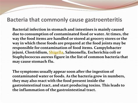 PPT - Gastroenteritis (Stomach Flu): Symptoms, causes, diagnosis and treatment PowerPoint ...