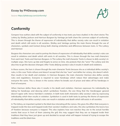 Conformity Essay Examples 的图像结果