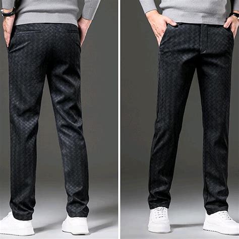 Checkered Print Corduroy Pants // Black (28) - Amedeo Exclusive ...