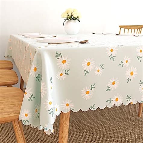 Buy wolpin Polyvinyl Chloride Pvc Dining Rectangular Table Cover & 4 ...