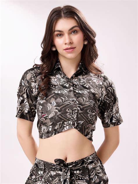 Buy Grey Digital Printed Cotton Designer Co-Ord Set Top and Short From ...