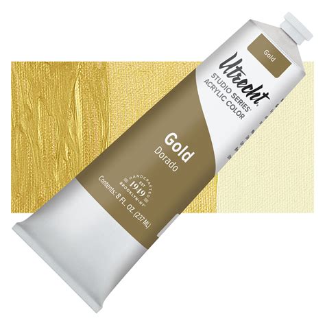 Utrecht Studio Series Acrylic Paint - Gold, 237 ml tube| Utrecht Art ...