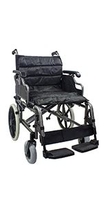 KosmoCare Deluxe Heavy Duty Premium Foldable Wheelchair Ideal for Heavy ...