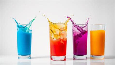 Liquid splashing into glass with water splash on white background ...