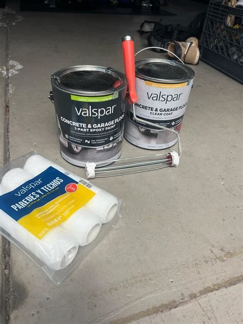 Valspar 1-part Base 4 Epoxy Concrete and Garage Floor Paint ( 1-gallon ...