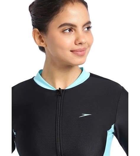 Buy Speedo Two Piece Full Body Suit Black-Marineblue Swimwear Online ...