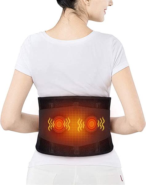 Heating Waist Massage Belt, Lower Back Brace with Vibration Massage and ...