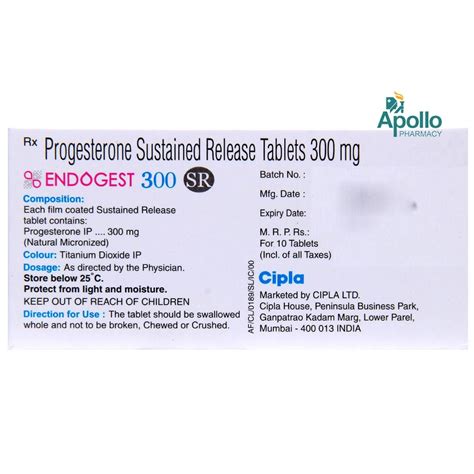Endogest 300 SR Tablet | Uses, Side Effects, Price | Apollo Pharmacy