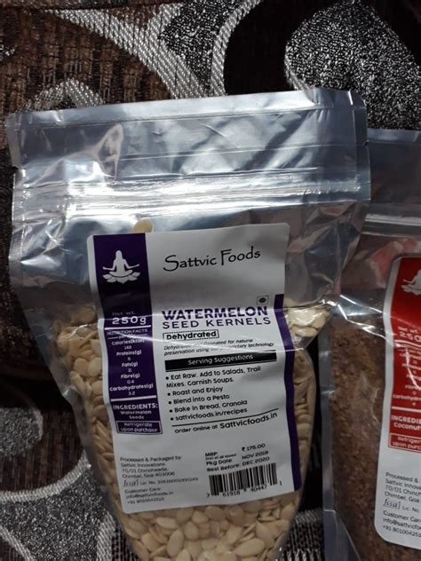 Sattvic Foods Raw Watermelon Seeds (250 g) Kharbuje ke Beej - Premium ...