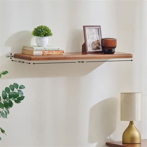 Buy Amanda Solid Wood Floating Wall Shelf - Teak from Home Centre at ...