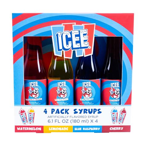 Amazon.com: ICEE 4 Pack Slushie Syrups. Genuine ICEE Shaved Ice Snow ...