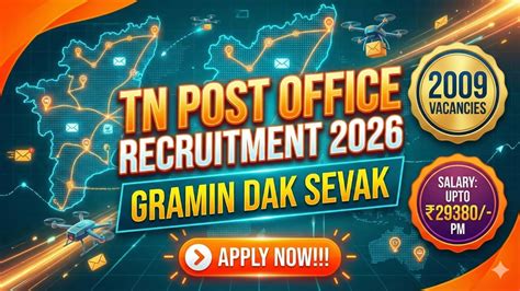 TN Post Office Gramin Dak Sevak Recruitment 2026 Out - Apply Online ...