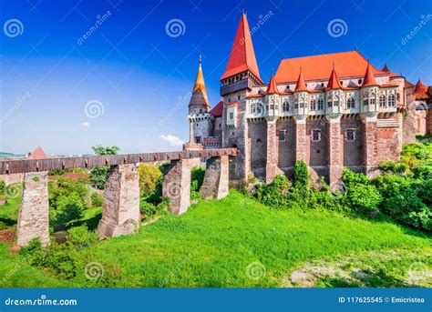 Corvin Castle Isolated On White Background. Also Known As Hunyadi ...