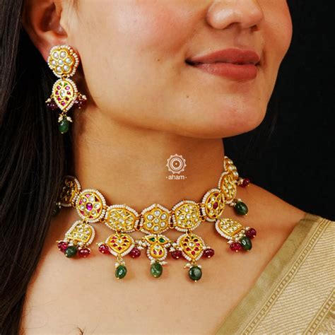 Silver Choker Neckpiece – aham jewellery | handcrafted silver jewellery