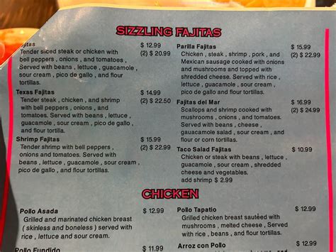 Online Menu of Na'cho Margarita Restaurant, Prosperity, South Carolina ...